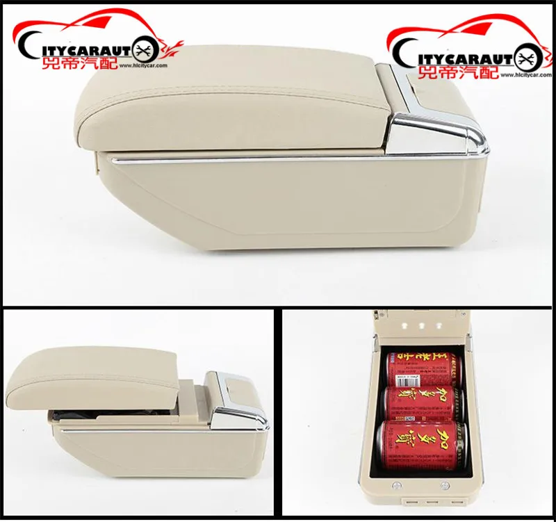 CITYCARAUTO BIGGEST SPACE+LUXURY+USB FOR SPARK Car armrest box central Storage content with cup holder LED USB FIT | Автомобили и