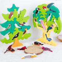 wooden toy bird tree 3d three dimensional puzzle building hands on toys assembly brain childrens diy blocks fun m3n6