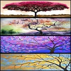 5D Diy Вышивка сценические цветные деревья, вышивка крестиком, полностью Алмазная картина