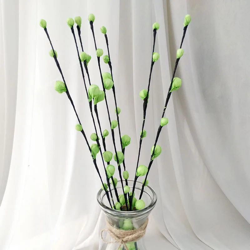 Plantas artificiales ramas flor Bud estampa DIY arreglo Flower hogar boda Decoration Navidad auno Nuevo Fotografia