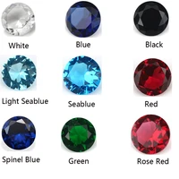 9 colors 1 015mm round red green black white blue loose glass gemstone machine cut for jewelry diy