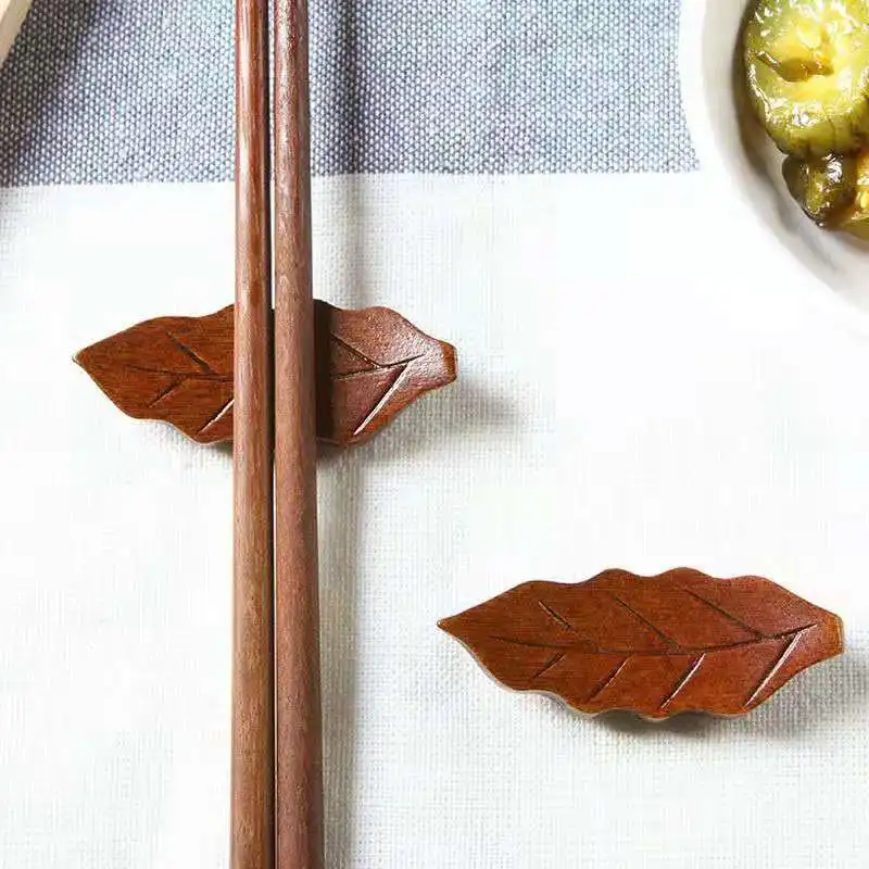 2 шт. деревянные подставки для столовых приборов в форме листа | Дом и сад
