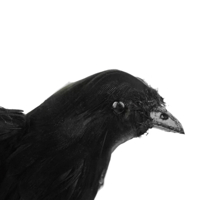 

Halloween Crow Prop 3 Pack Black Feathered Crow Fly and Stand Crows Ravens for Outdoors and Indoors Crow Decoration