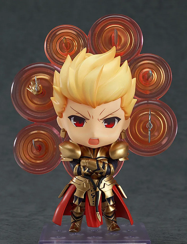 

Q version clay Fate of night 410 # Золотая блестящая кукла-гилганеш, меняющая лицо, аниме-фигурка