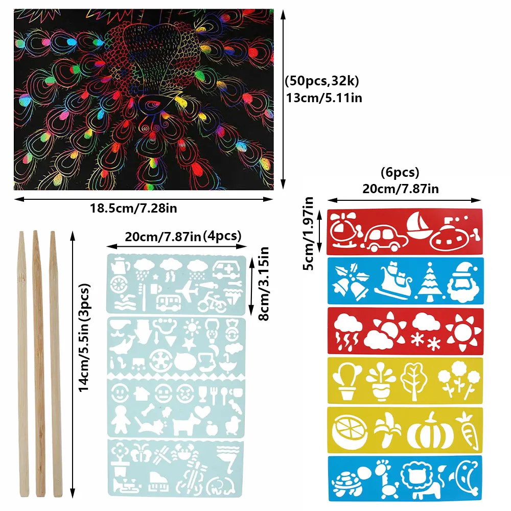 Картина развивающие игрушки магический куб Цвет бумага для скретч Арта карты с