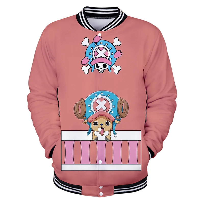 

Japanese Anime 3d Baseball Jacket Coat Q Version ONE PIECE Printed Men Women Hoodie Sweatshirts Long Sleeve Hoodies Jackets Tops