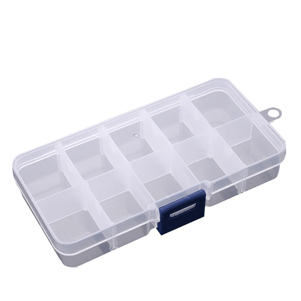 

5pcs Grid Box Pills Jewelry Storage Case PP Plastic Rhinestones Tablets Organizer Container