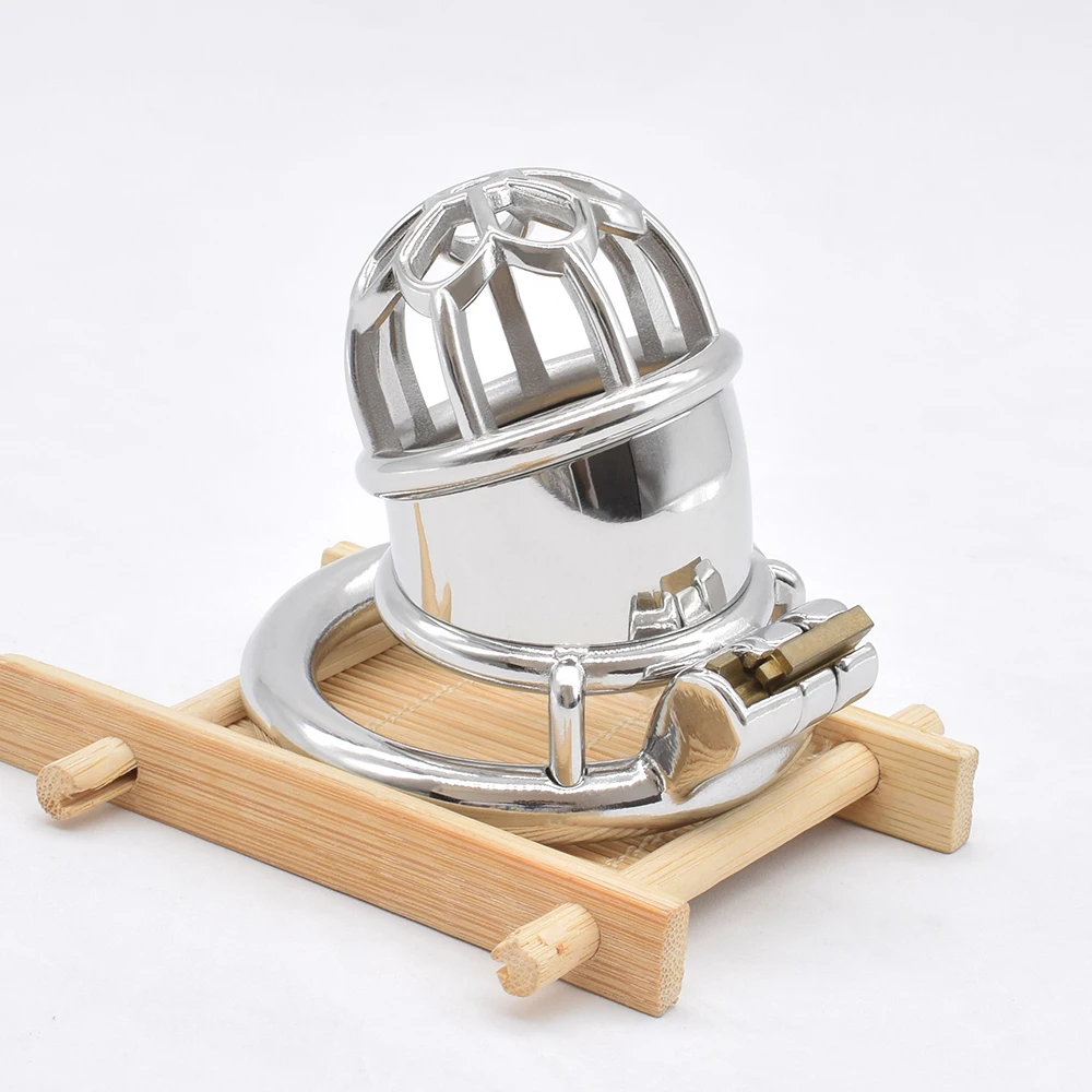 Металлическая Мужская клетка целомудрия стальная труба для пениса замок член