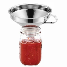 Stainless Steel Funnel Wine Oil Jam Funnel Kitchen Strainer Filter Wide Mouth Canning Funnel Kitchen Gadgets