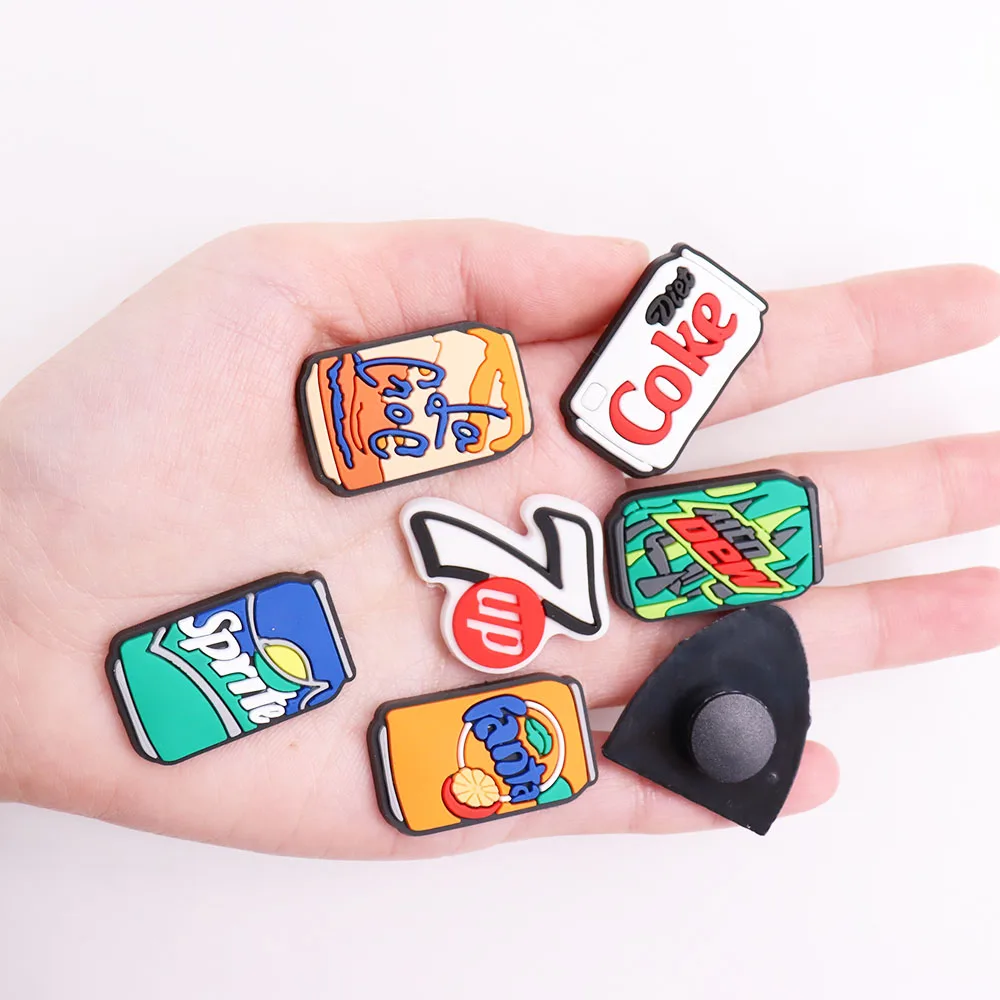 Милые Мультяшные подвески из ПВХ для обуви 6 шт. красивые различных напитков