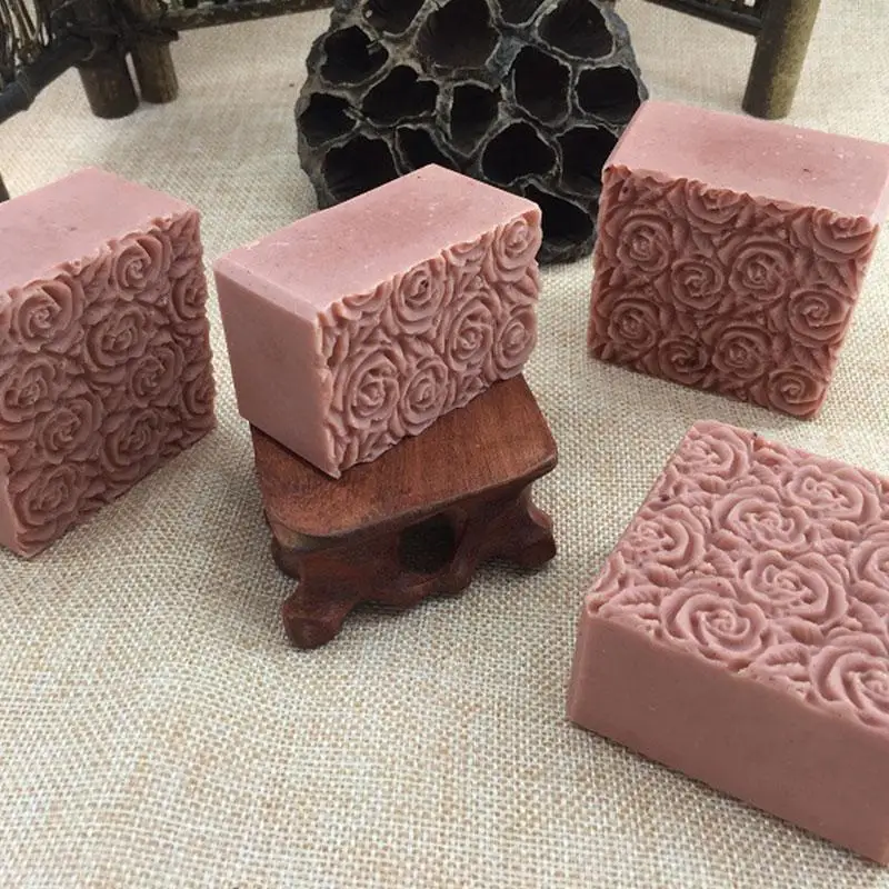 

DTY Handmade Soap Mold Tool Double Door Wooden Box and Rose Figure Silicone Mould