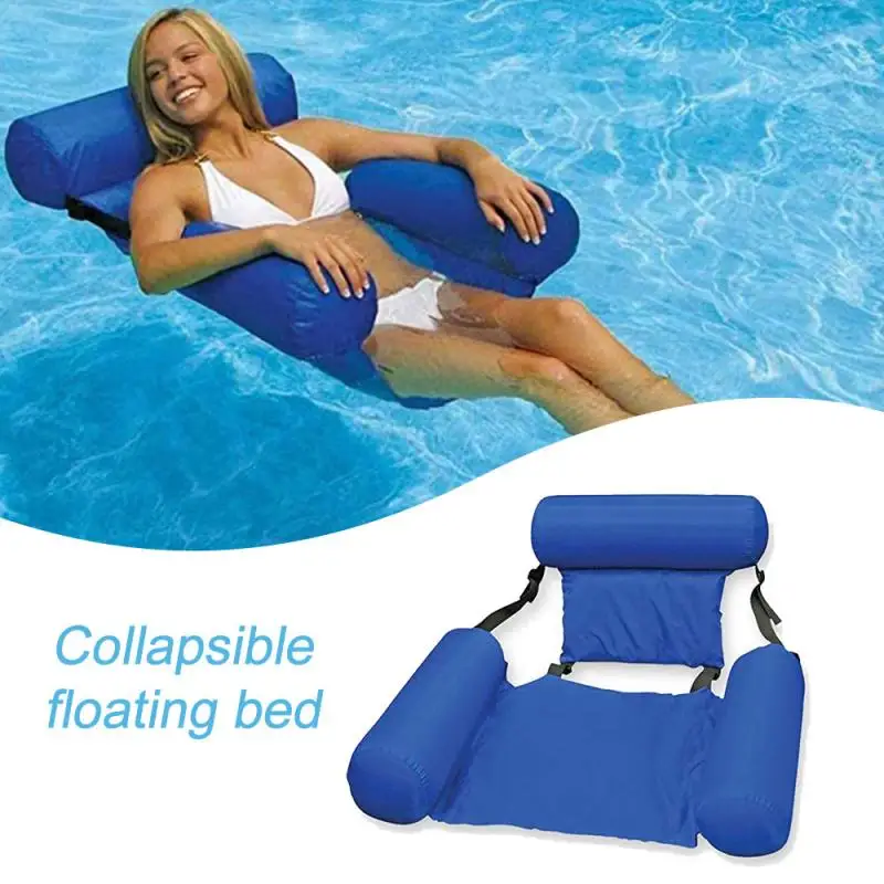 

Swimming Pool Water Hammock Air Mattresses Bed Beach Water Sports Lounger Chair PVC Summer Inflatable Foldable Floating Row Hot