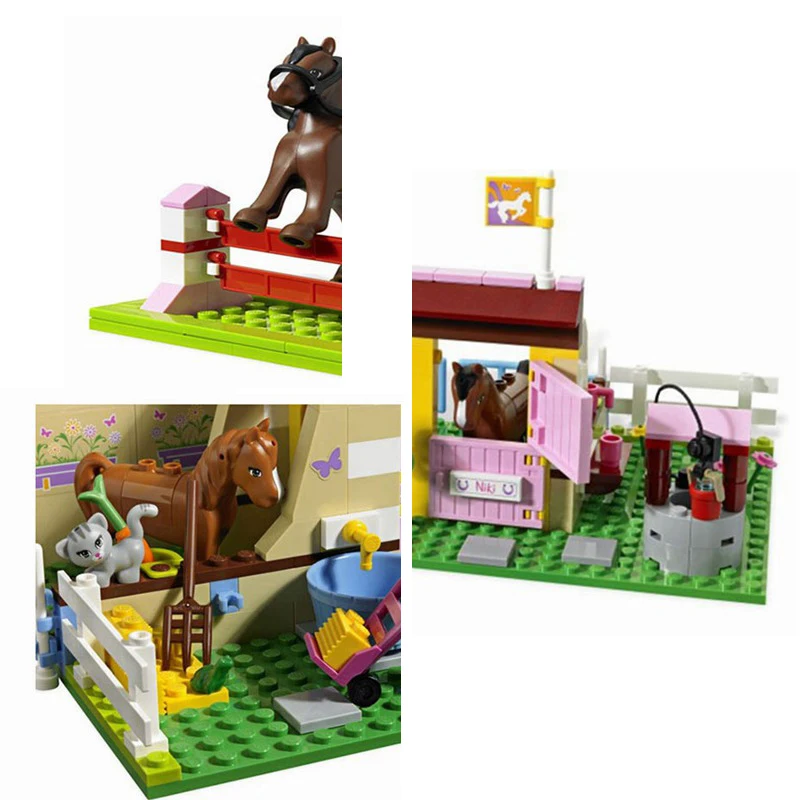 Серия Friends Heartlake конюшни Миа ферма лошадь строительные блоки Набор фигурок DIY игрушки для детей совместимый с друзьями кирпичи