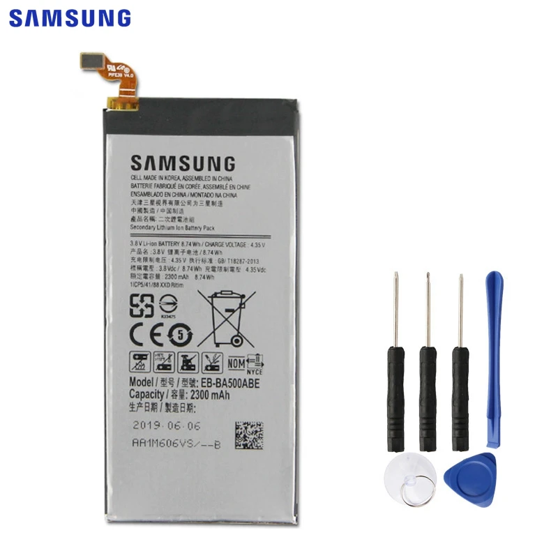 Samsung сменный аккумулятор EB-BA500ABE для samsung GALAXY A5 SM-A500 A5000 A5009 A500F аутентичная батарея для телефона