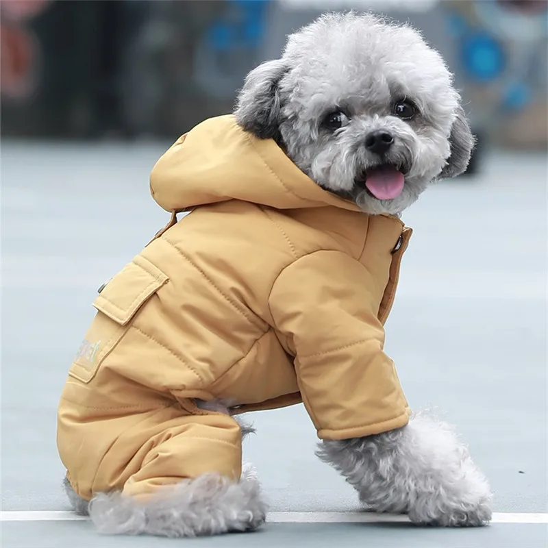

Pet Winter Clothes Dog Apparel Small Dog Costume Jumpsuit Thicken Warm Coat Jacket Yorkshire Pomeranian Poodle Puppy Clothing