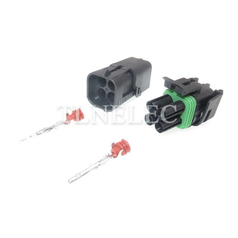 4 Pin Way Male Female Weather Pack Square Wire To Delphi Pa66 Connector 12015798 12015024 | Обустройство дома