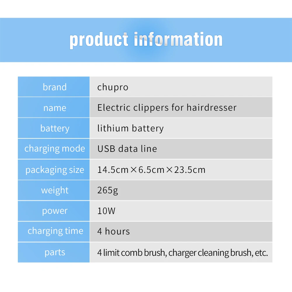 Новейший электрический триммер для волос с зарядкой от USB Мужская машинка