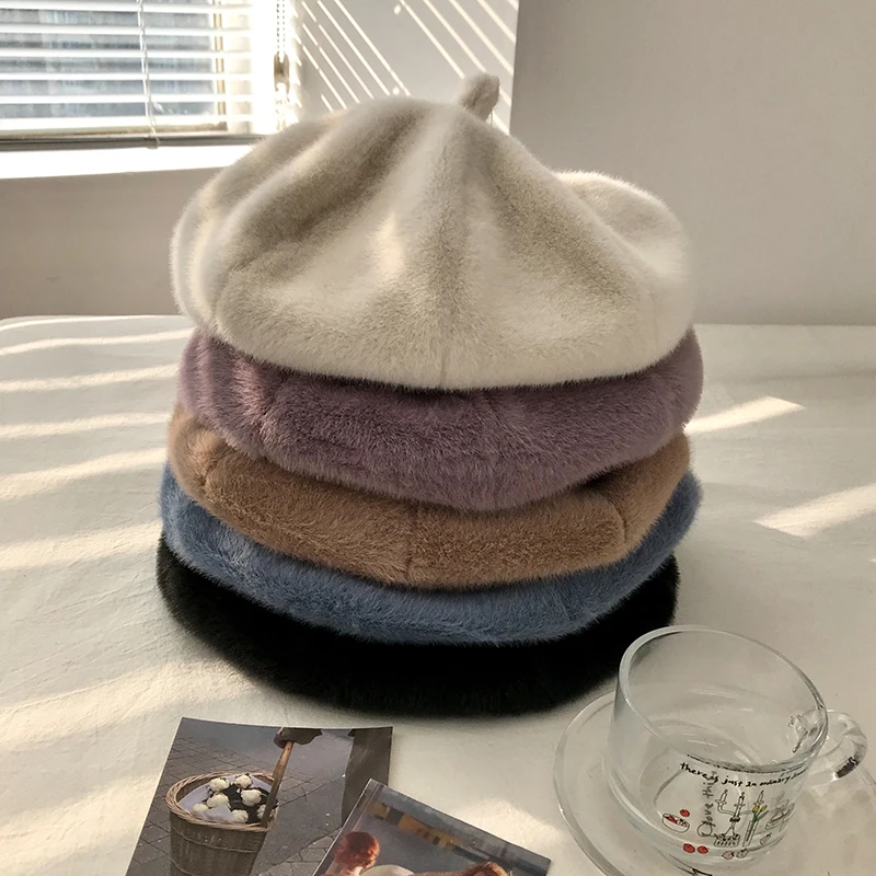 

New Auutmn Winter Hats Women Solid Plain Octagonal Newsboy Cap Ladies Casual Wool Hat Warm Beret Womens Painter Caps Fisherman