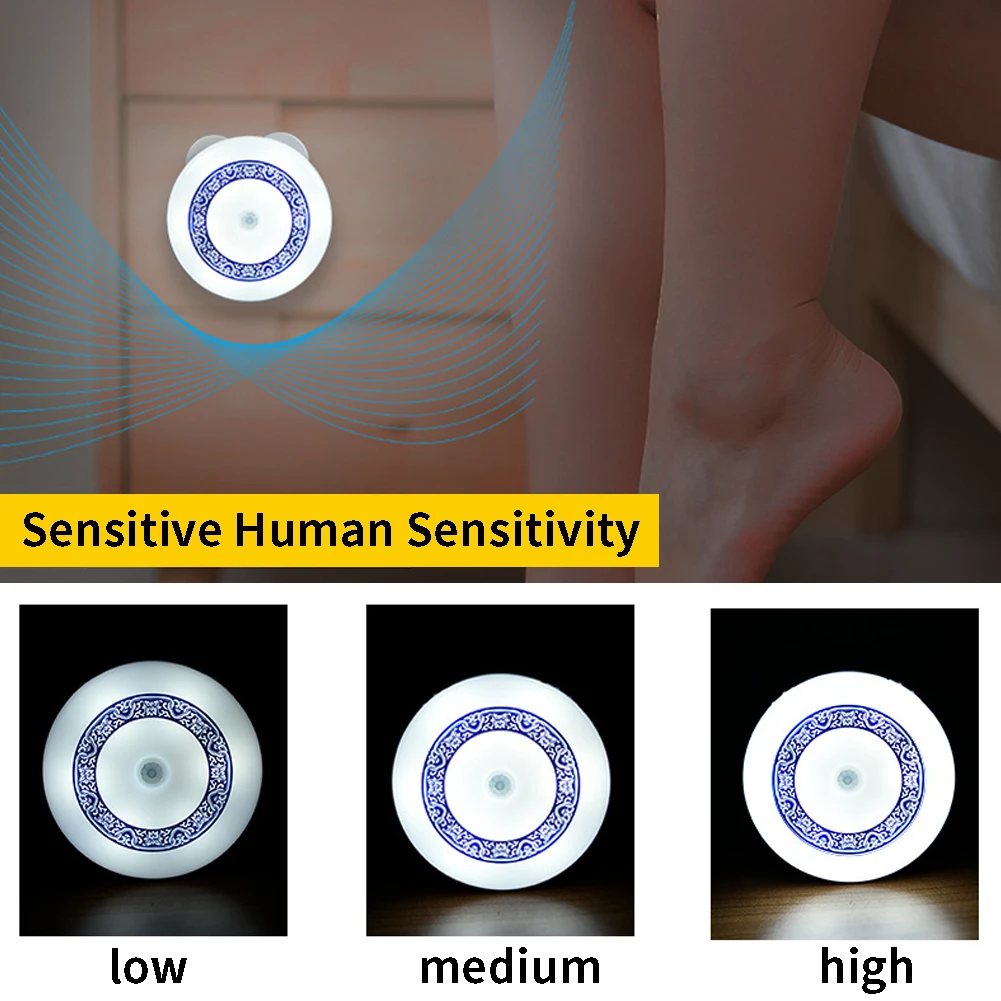 Регулируемый светодиодный магнитный ночной Светильник для коридора шкаф с