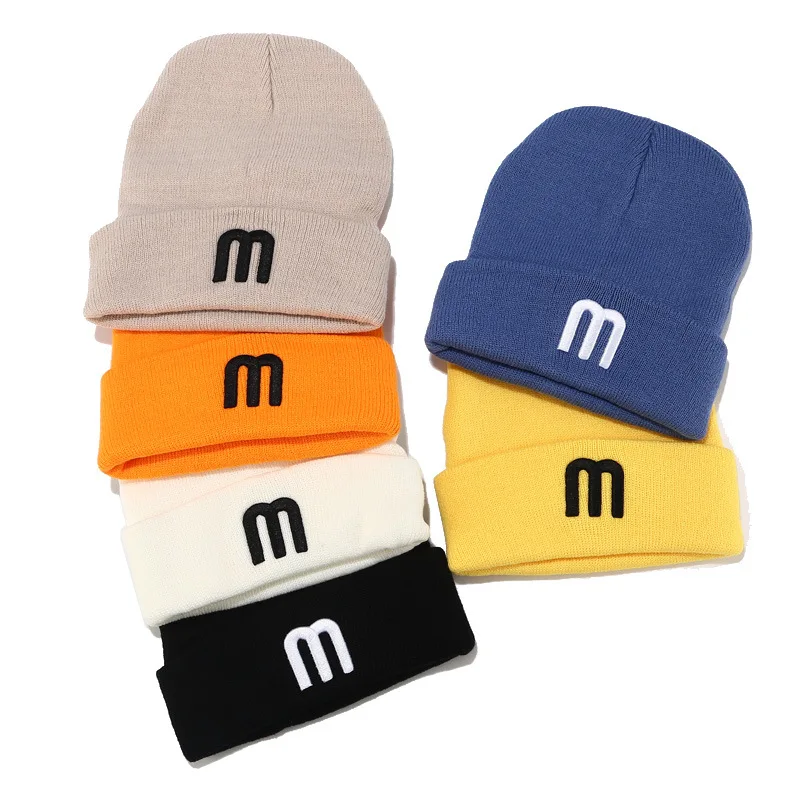 2019 модные шапочки облегающие шапки M вышивка женская зимняя шапка унисекс