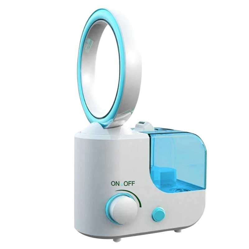 Home Humidifier Leafless Fan Mini Silent Large Capacity Essential Oil Diffuser(Eu Plug) | Бытовая техника