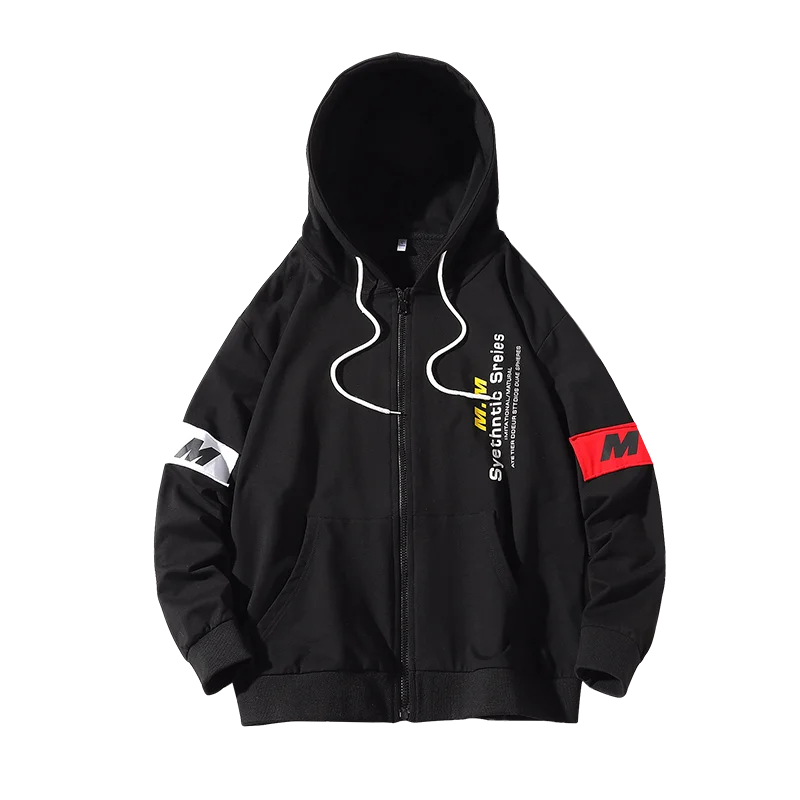 2019 новые куртки с капюшоном Мужские Новые в стиле пэтчворк и КолорБлок пуловер