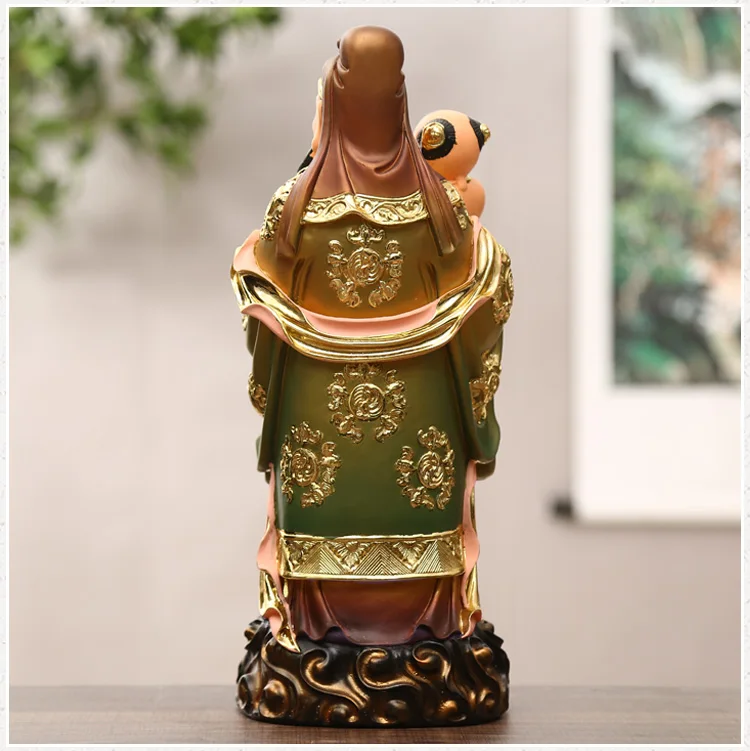 38 см большой даосский буддизм домашний храм эффективная защита золотое покрытие
