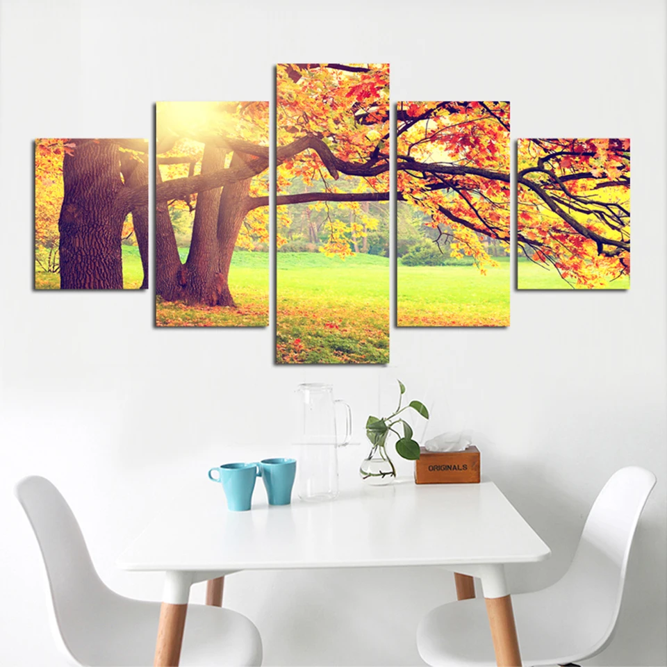 

Canvas Painting Wall Art HD Prints 5 Pieces Tree Home Decoration Landscape Living Room Background Modular Picture Artwork Poster