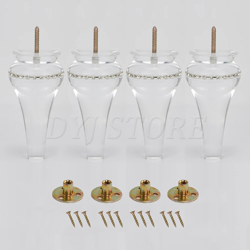 

2/4 шт., прозрачные подставки для мебели, в современном стиле