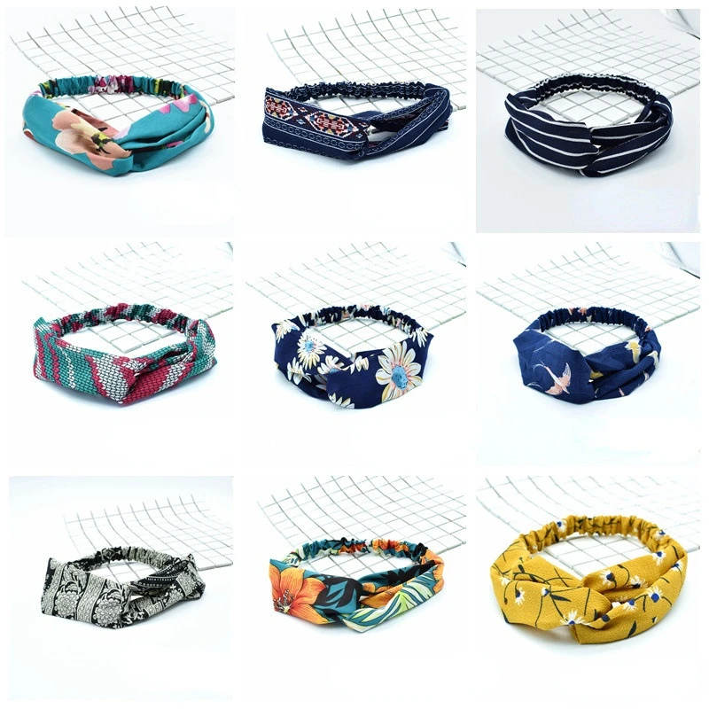 

Korea Spring and Summer Elastic Silk Headband Ladies Bangs Broad-brimmed Hair Band Yoga Sports Wash Face Headdress