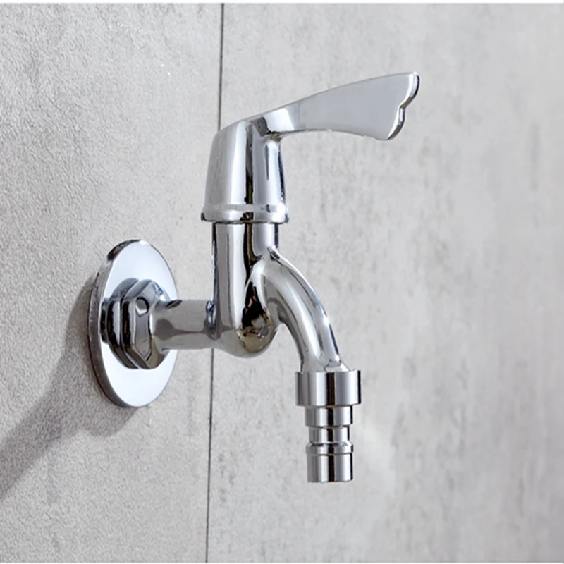 

Single Handle Wall Mounted Faucet Garden Faucet Sink Bathtub Brass Taps Cold Water Bathroom Lavatory Washing Machine