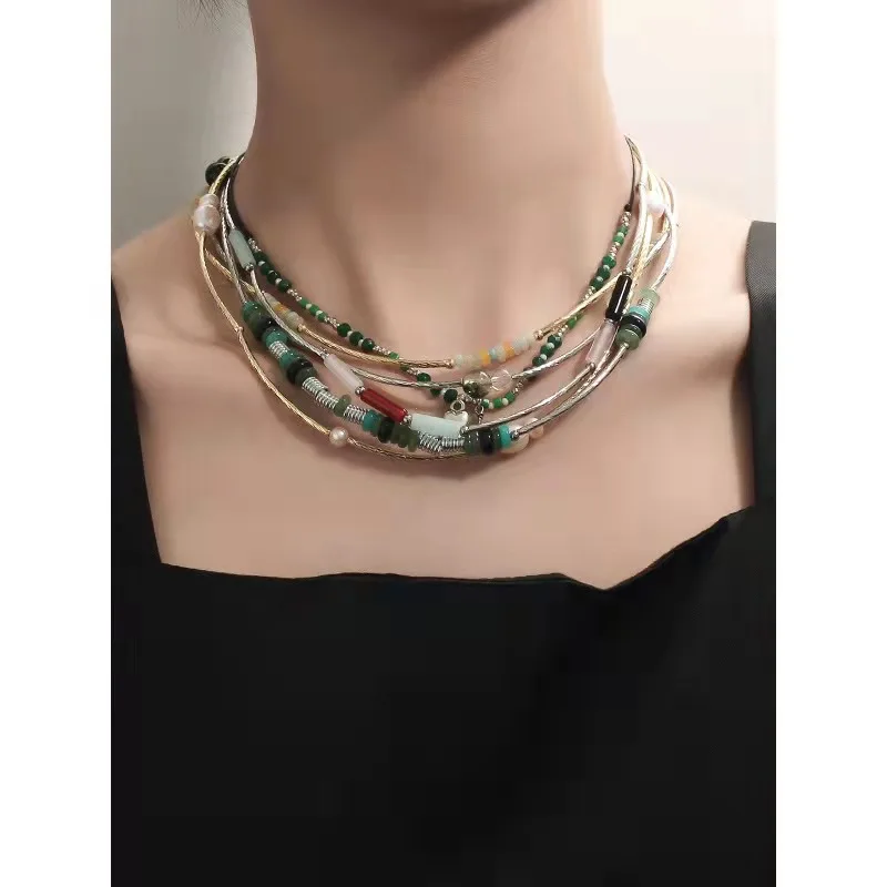 

Vintage Boho Couple Cuban Link Chain Steampunk Accessories For Women,Aesthetic Streetwear Cute Necklace Goth Jewelry Sets.