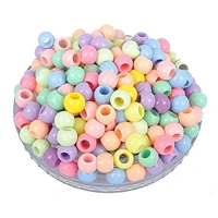 craft diy mixed pastel color acrylic round pony beads 6mm 12mm for kids craft