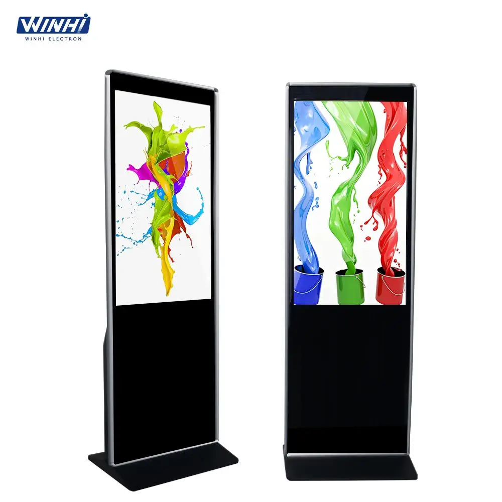 

43Inch Floor Standing Hd Lcd Infrared Touch Screen Kiosk Android Network Wifi Connection Cms Software Digital Signage