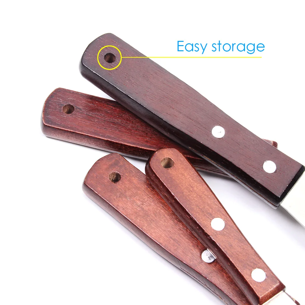 Лопатка для торта из нержавеющей стали с деревянной ручкой набор 4 предметов