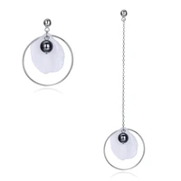 zemior 925 sterling silver drop earrings for women imitation pearls simple earring anniversary fine female jewelry new arrival