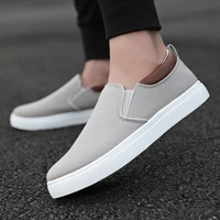 large size 46 47 autumn men canvas casual shoes boys male sneaker slip on vulcanized flats non leather shoes zapatos hombres