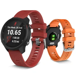 ANBEST 20 мм Ширина силиконовые Ремешки для наручных часов для Forerunner 245 645 ремешки Замена наручных лент для Vivoactive 3 Smartwatches