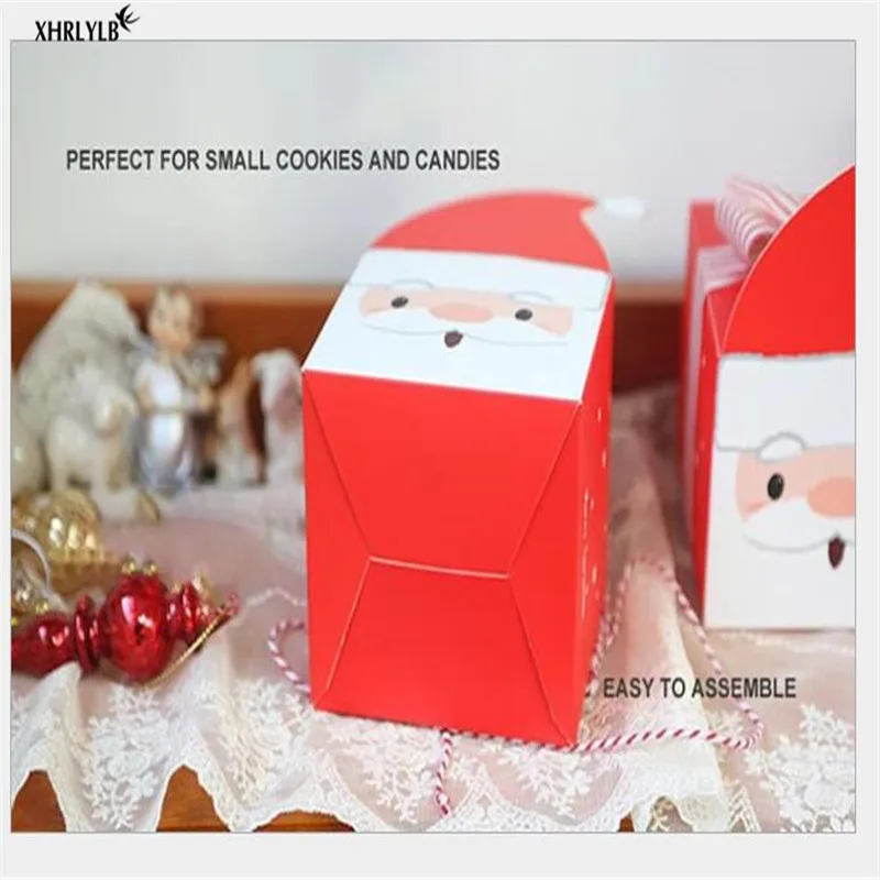 XHRLYLB 5 шт. НОВАЯ РОЖДЕСТВЕНСКАЯ коробка Санта яблоко подарочные коробки для