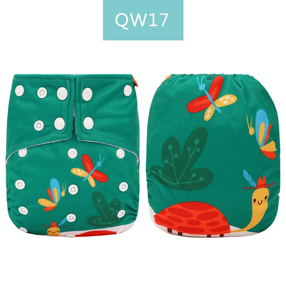 QW17 pocket diaper HappyFlute детские карманные тканевые подгузники с цифровой позицией, экологически чистые подгузники с карманом, один размер, подходит для 3-15 кг, для маленьких мальчиков и девочек - Цвет: QW17 pocket diaper