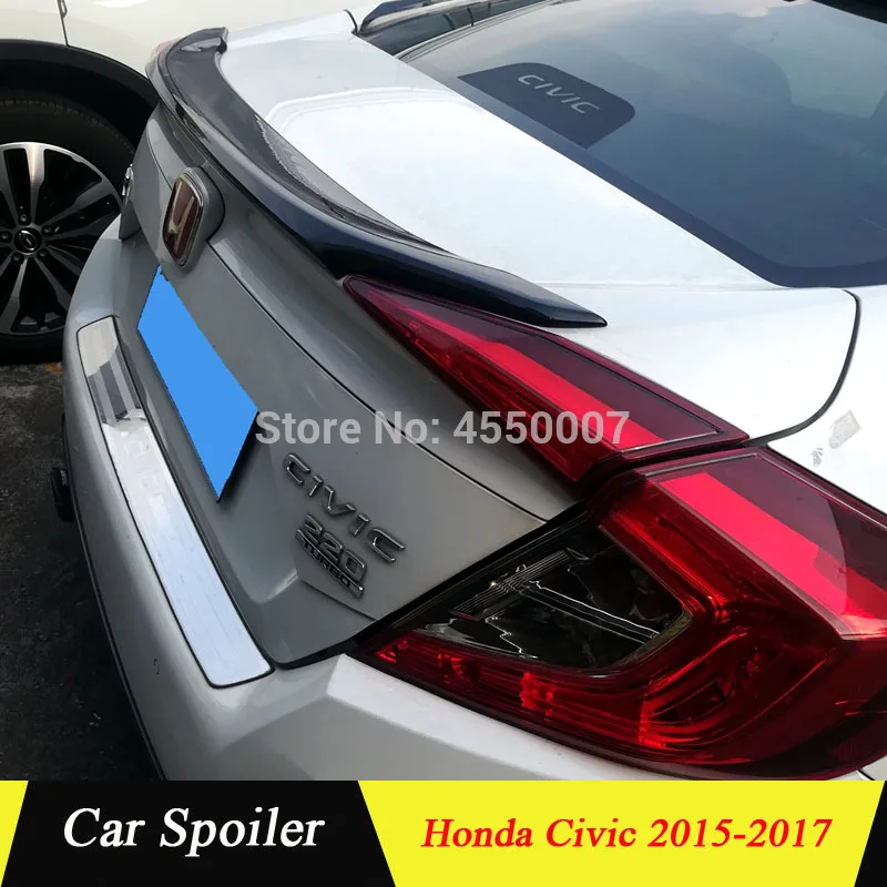 Для honda civic 2017 2015 2016 2018 10th Generation 4dr Sedan ABS пластиковый задний спойлер|Спойлеры и
