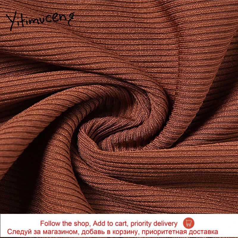 

Yitimuceng 2 Pieces Set High Waist Long Pants and Tops Women Unicolor O-Neck Short Sleeve Shirring Casual Top Summer 2021 New