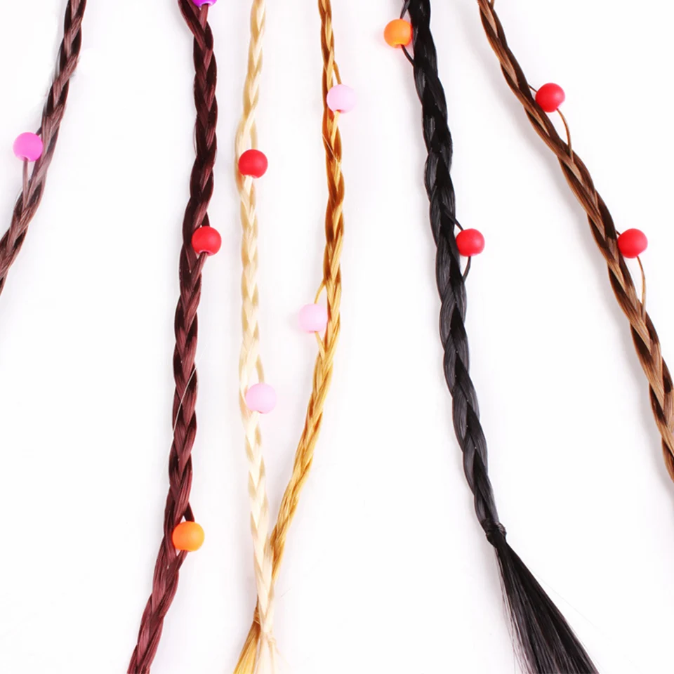 Аксессуары для волос с цветным париком девочек пластмассовая заколка длинной