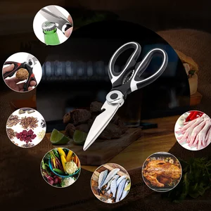 multifunctional kitchen scissors stainless steel cutting knife for fish chicken chef device gadget tools accessories open bottle free global shipping