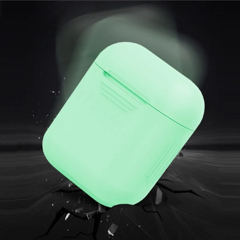 For Apple Airpods 1 2 Case Cover Keychain Hoesje Protection for Air Pods Eirpods Earpods Box Glow in the Dark Headset Pouch | Электроника