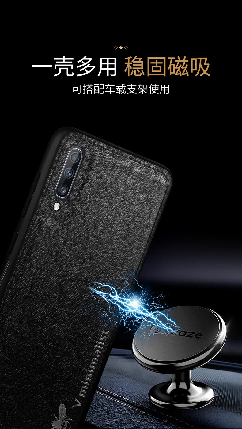 Чехол для samsung Galaxy A70 A60 A50 A30 A20 A10 роскошный винтажный кожаный магнитный автомобильный чехол для samsung M10