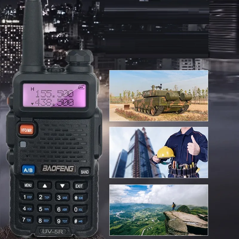 Baofeng UV-5R 8 Вт высокой мощности Мощность иди и болтай Walkie Talkie с большим радиусом 10