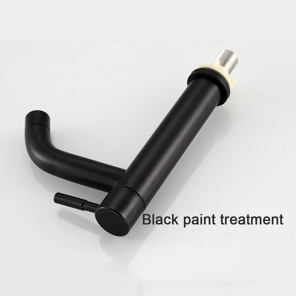 Однорычажный смеситель для раковины черный кухни из нержавеющей стали|Смесители