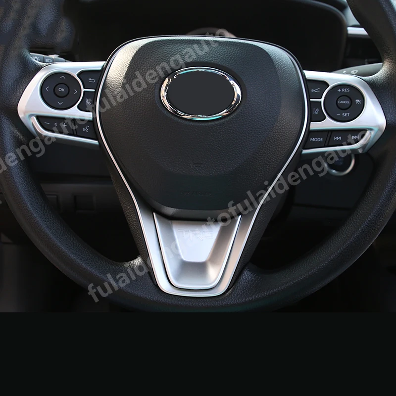 2pcs For Toyota Camry 2018-2021 Matte ABS Carbon Fiber Interior Steering Wheel button Cover Trim Car accessories | Автомобили и