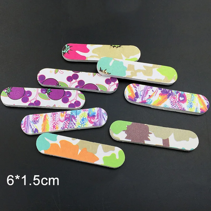 Мини пилка для ногтей 50 шт. двухсторонняя пилочка буфер 100/180 шлифовальный угловой